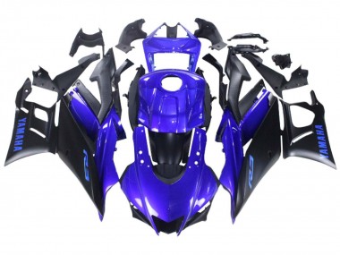 Carenado Moto Yamaha YZF R3/R25 2022-2024 - Azul Negro Mate Asequibles