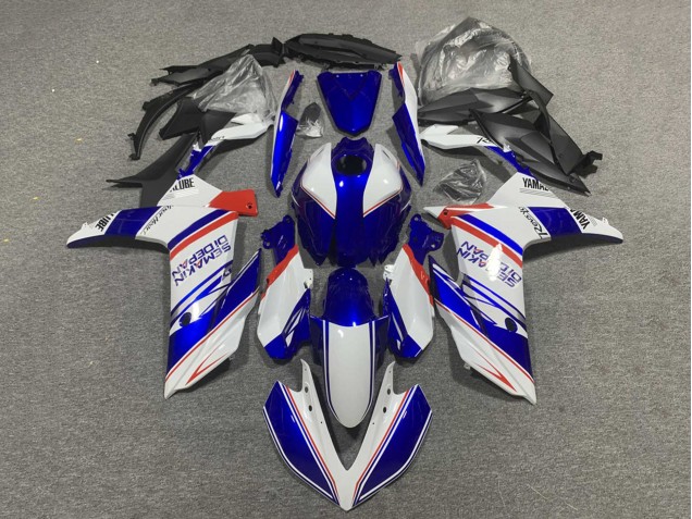 Carenados Moto Yamaha YZF R3/R25 2022-2024 - Azul Blanco Rojo Semakin Didepan Asequibles