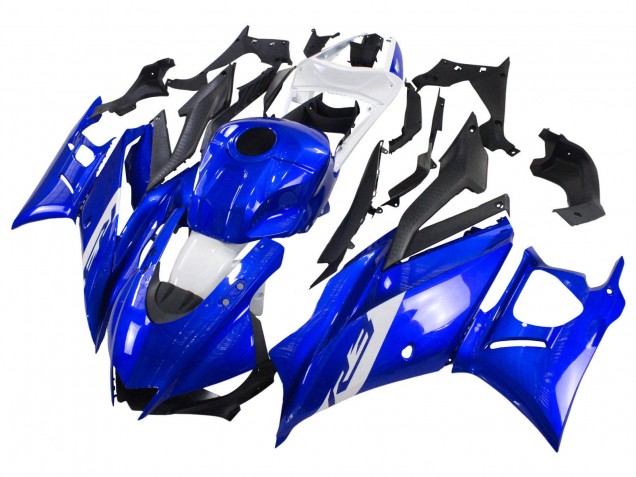 Carenados Moto Yamaha YZF R3/R25 2022-2024 - Azul Blanco Negro Mate Asequibles