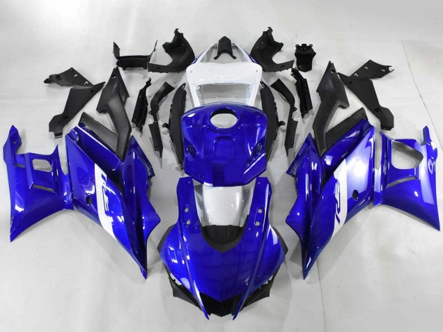 Carenados Moto Yamaha YZF R3/R25 2022-2024 - Azul Blanco Negro Mate Asequibles