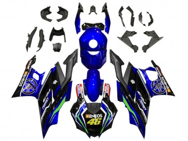 Carenados Moto Yamaha YZF R3/R25 2022-2024 - Azul Verde Negro ENEOS 46 Asequibles