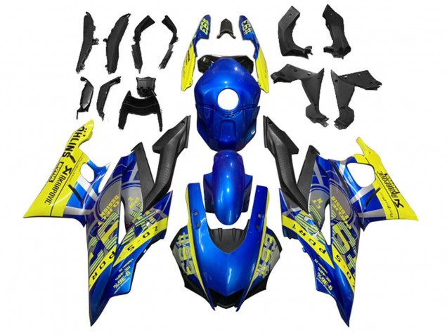 Carenados Moto Yamaha YZF R3/R25 2022-2024 - Amarillo Azul Negro Mate 93 Asequibles