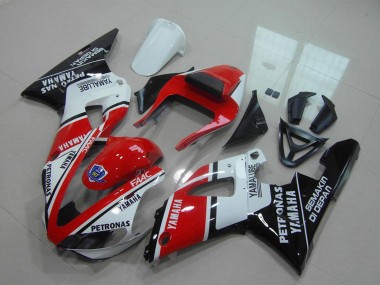 Carenados Moto Yamaha YZF R1 2000-2001 - Rojo Blanco Negro Brillante Petronas Yamalube Asequibles
