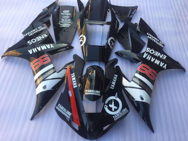 Carenados Moto Yamaha YZF R1 2002-2003 - Negro Brillante Blanco Rojo Yamalube ENEOS Asequibles