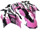 Carenados Moto Yamaha YZF R3/R25 2022-2024 - Rosa Negro Brillante Monstruo Asequibles