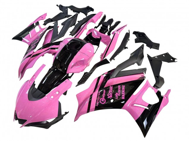 Carenados Moto Yamaha YZF R3/R25 2022-2024 - Rosa Negro Brillante Monstruo Asequibles