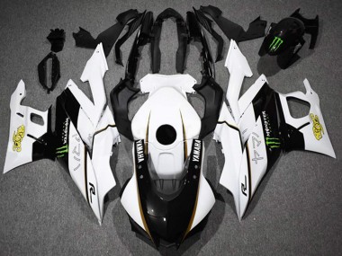 Carenados Moto Yamaha YZF R3/R25 2022-2024 - Blanco Negro Verde Monstruo Asequibles
