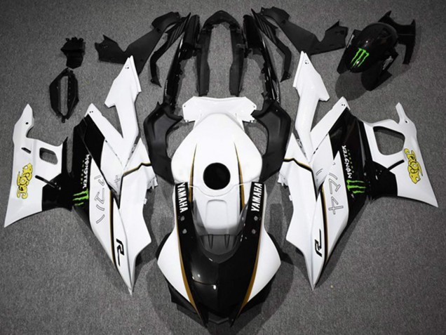 Carenados Moto Yamaha YZF R3/R25 2022-2024 - Blanco Negro Verde Monstruo Asequibles
