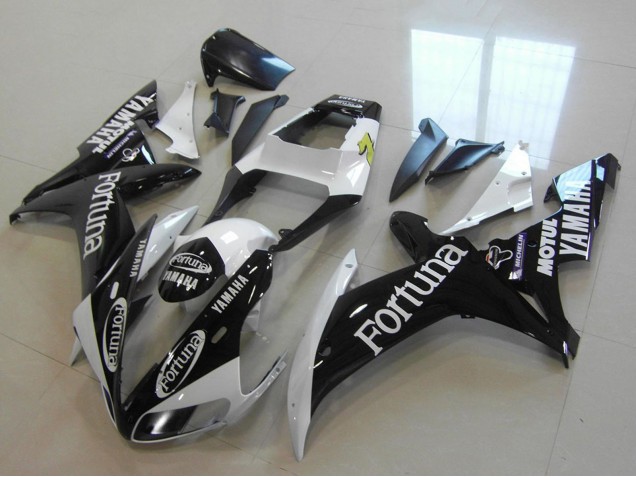 Carenados Moto Yamaha YZF R1 2002-2003 - Blanco Negro Brillante Fortuna Motul Asequibles