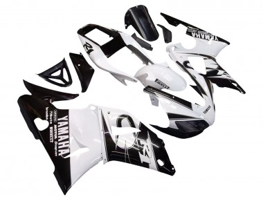 Carenados Moto Yamaha YZF 1000 R1 1998-1999 - Blanco Negro Brillante Asequibles