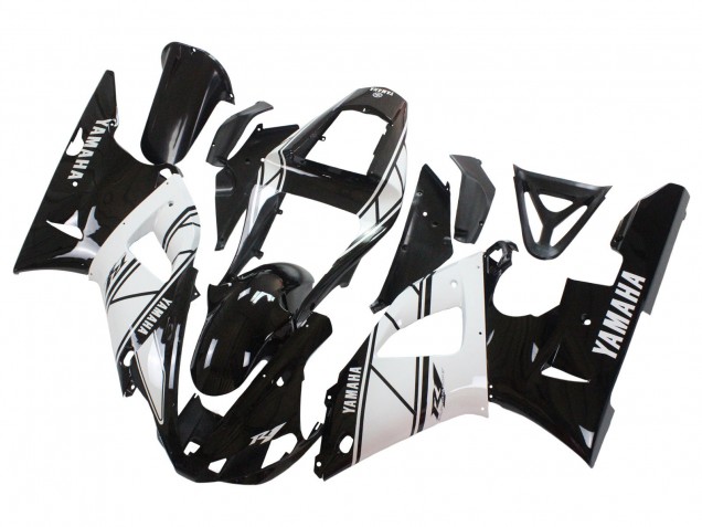 Carenados Moto Yamaha YZF 1000 R1 2000-2001 - Blanco Negro Asequibles