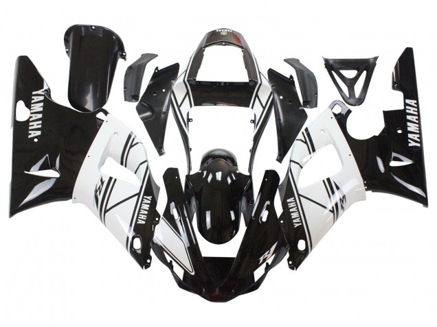 Carenados Moto Yamaha YZF 1000 R1 2000-2001 - Blanco Negro Asequibles