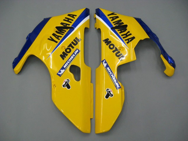 Carenados Moto Yamaha YZF 1000 R1 2000-2001 - Blanco Amarillo Azul Motul Camello Asequibles