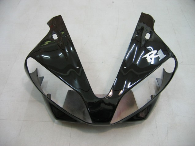 Carenados Moto Yamaha YZF 1000 R1 2000-2001 - Negro Brillante Blanco Calcomanía Asequibles