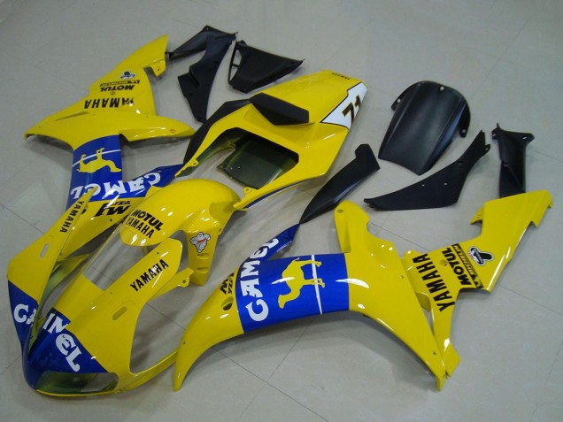 Carenados Moto Yamaha YZF R1 2002-2003 - Amarillo Azul Camello Motul Asequibles