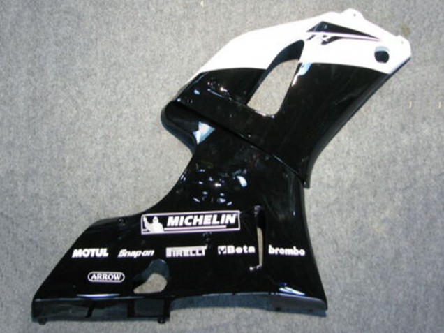 Carenados Moto Yamaha YZF 1000 R1 2000-2001 - Negro Brillante Blanco Michelin Asequibles