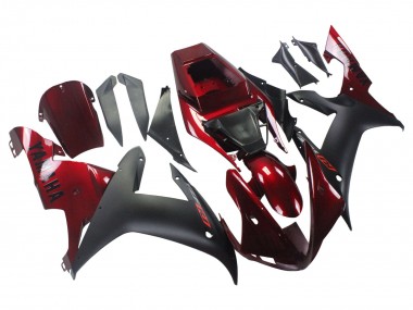 Kits Carenado Moto Yamaha YZF 1000 R1 2002-2003 - Rojo Negro Mate Asequibles