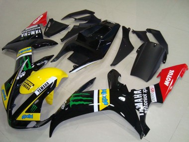 Carenados Moto Yamaha YZF R1 2002-2003 - Negro Brillante Amarillo Rojo Verde Motul Monstruo Asequibles
