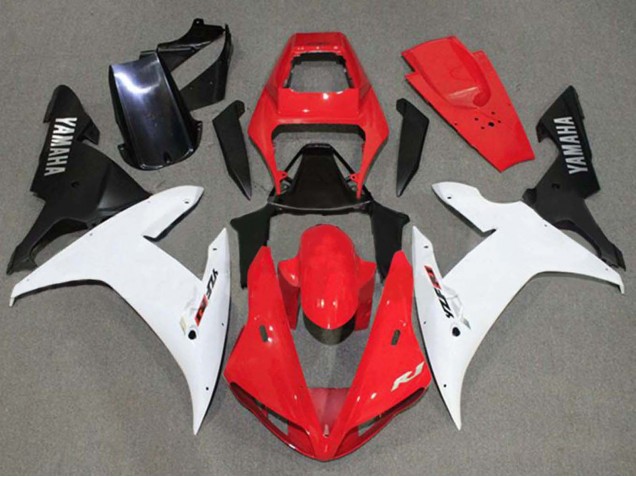 Carenados Moto Yamaha YZF 1000 R1 2002-2003 - Rojo Blanco Negro Asequibles