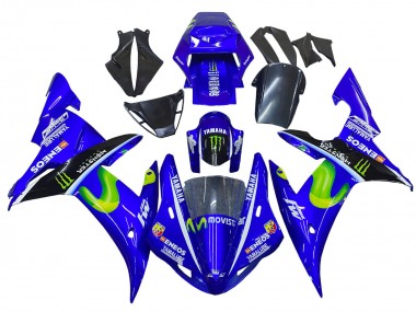 Carenados Moto Yamaha YZF 1000 R1 2002-2003 - Azul Negro Verde MoviStar ENEOS Monstruo Asequibles