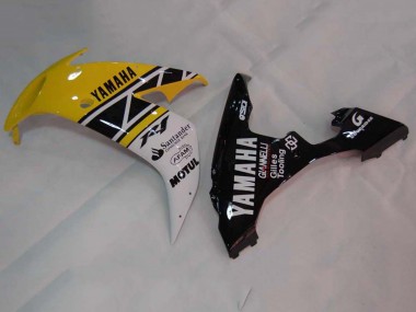 Carenados Moto Yamaha YZF 1000 R1 2004-2006 - Amarillo Blanco Negro Brillante Asequibles