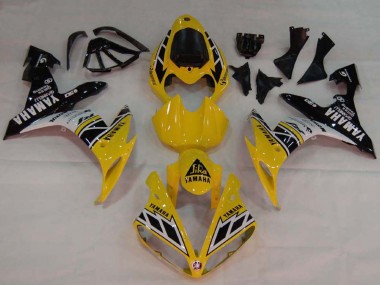Carenados Moto Yamaha YZF 1000 R1 2004-2006 - Amarillo Blanco Negro Brillante Asequibles