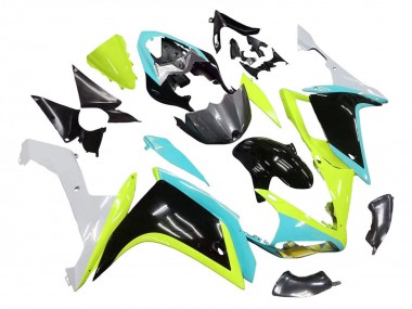 Carenados Moto Yamaha YZF 1000 R1 2007-2008 - Azul Claro Verde Lima Negro Asequibles