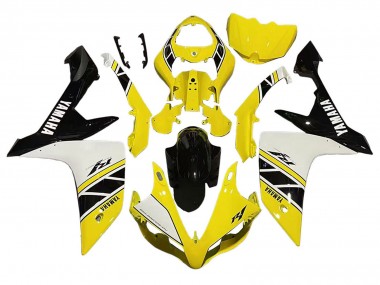 Carenado Moto Yamaha YZF 1000 R1 2007-2008 - Amarillo Blanco Negro Asequibles