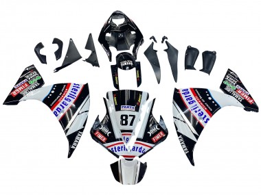 Carenados Moto Yamaha YZF 1000 R1 2012-2014 - Negro Brillante Blanco Rojo Fimer Yamalube Sterilgarda 87 Asequibles