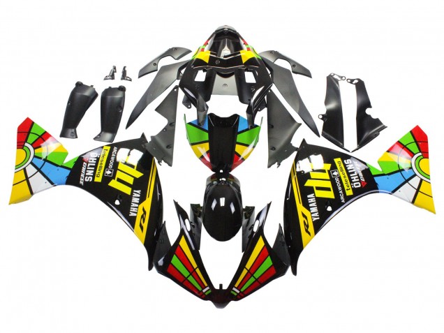 Carenados Moto Yamaha YZF 1000 R1 2012-2014 - Negro Brillante Amarillo Verde Azul Rojo RuedaColores Asequibles