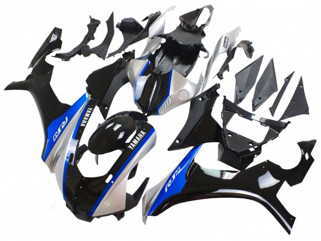 Carenados Moto Yamaha YZF 1000 R1 2015-2019 - Plata Azul Negro Brillante Asequibles