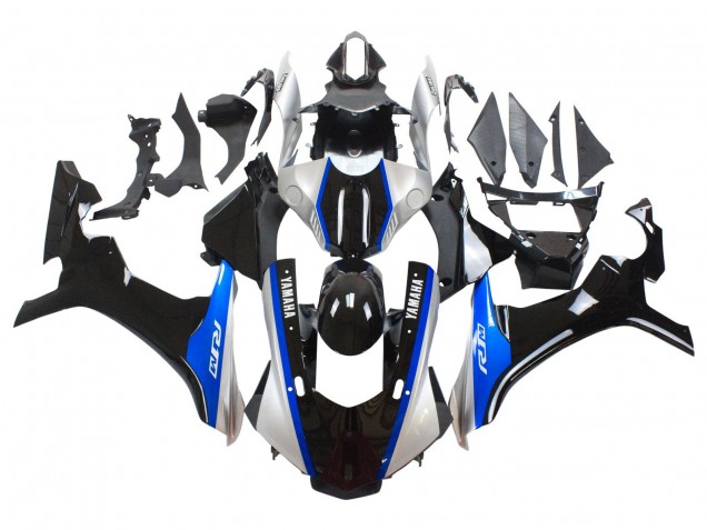 Carenados Moto Yamaha YZF 1000 R1 2015-2019 - Plata Azul Negro Brillante Asequibles