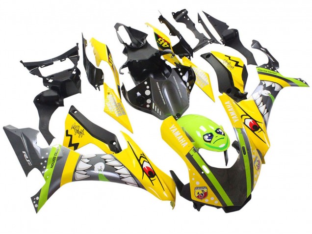 Carenados Moto Yamaha YZF 1000 R1 2015-2019 - Amarillo Verde Tiburón Asequibles