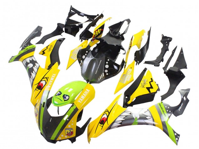 Carenados Moto Yamaha YZF 1000 R1 2015-2019 - Amarillo Verde Tiburón Asequibles