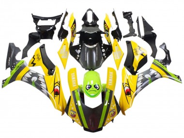 Carenados Moto Yamaha YZF 1000 R1 2015-2019 - Amarillo Verde Tiburón Asequibles