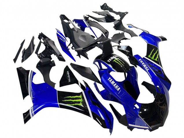 Carenados Moto Yamaha YZF 1000 R1 2015-2019 - Azul Negro Brillante Verde Monstruo Asequibles