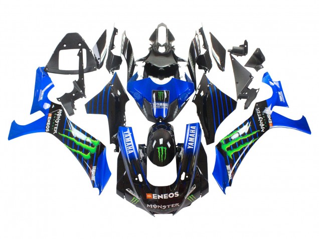 Carenados Moto Yamaha YZF 1000 R1 2020-2025 - Azul Negro Verde Negro ENEOS Monstruo Asequibles