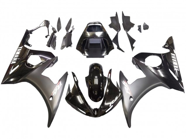 Carenados Moto Yamaha YZF R6S 2006-2009 - Negro Brillante Negro Mate Blanco Calcomanías Asequibles