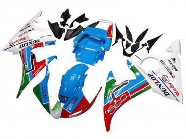Carenados Moto Yamaha YZF R6S 2006-2009 - Blanco Azul Verde Rojo Kastinee Dunlop Motul Asequibles