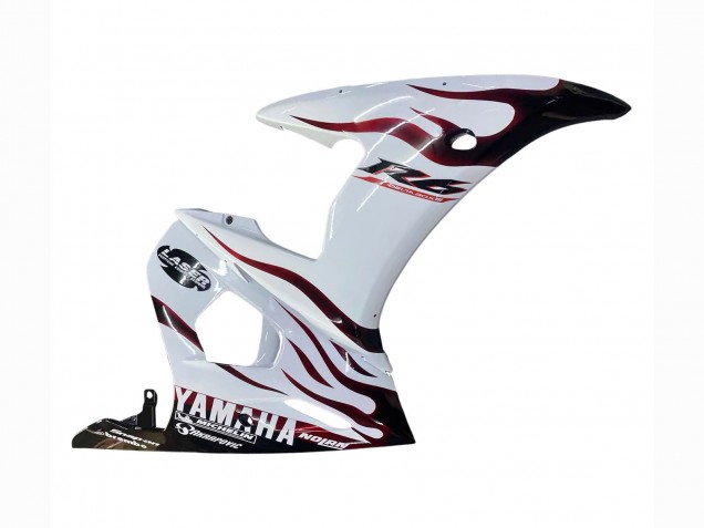 Carenados Moto Yamaha YZF R6S 2006-2009 - Blanco Dark Negro Llama Asequibles