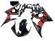 Carenado Moto Yamaha YZF R6 2003-2004 - Negro Brillante Rojo Asequibles