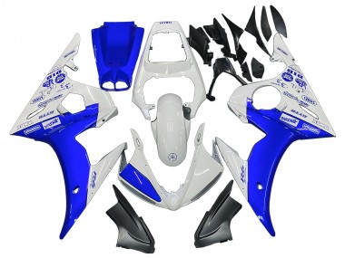 Carenados Moto Yamaha YZF R6S 2006-2009 - Blanco Azul GYTR Asequibles