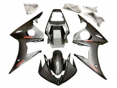 Carenados Moto Yamaha YZF R6S 2006-2009 - Negro Mate Rojo Calcomanías Asequibles