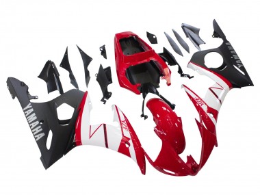 Carenados Moto Yamaha YZF R6S 2006-2009 - Rojo Blanco Negro Mate Asequibles