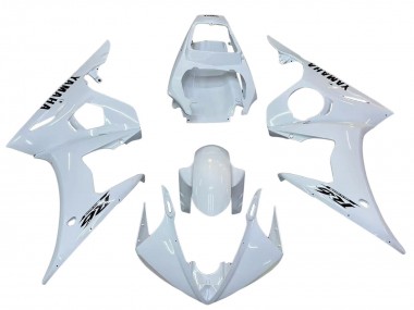 Carenados Moto Yamaha YZF R6S 2006-2009 - Blanco Negro Calcomanías Asequibles