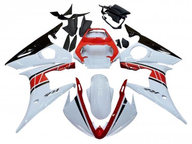 Carenados Moto Yamaha YZF R6S 2006-2009 - Blanco Rojo Negro Brillante Asequibles