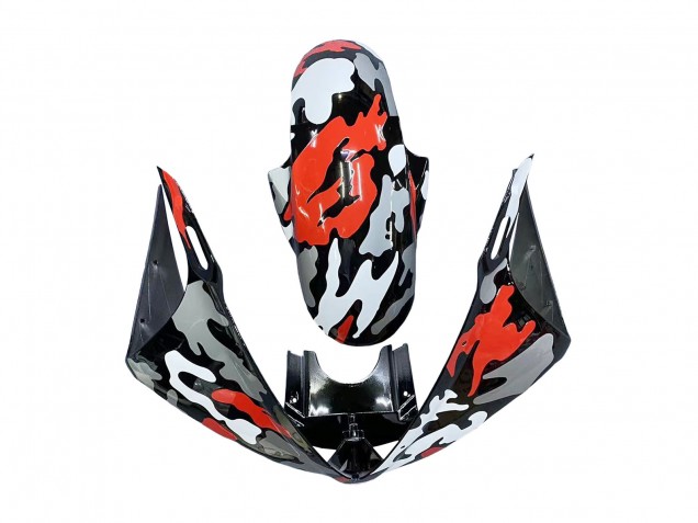 Carenados Moto Yamaha YZF R6S 2006-2009 - Negro Rojo Gris Camouflage Asequibles