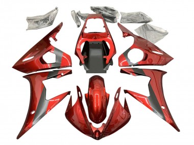 Carenados Moto Yamaha YZF R6S 2006-2009 - Rojo Negro Mate Asequibles