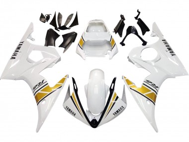 Carenados Moto Yamaha YZF R6 2003-2004 - Blanco Oro Asequibles