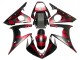 Carenados Moto Yamaha YZF 600 R6 2005 - Negro Mate Rojo Geométrico Asequibles